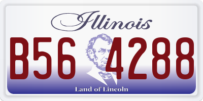 IL license plate B564288