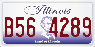 IL license plate B564289