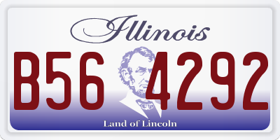 IL license plate B564292
