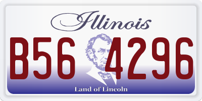 IL license plate B564296