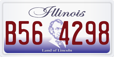 IL license plate B564298