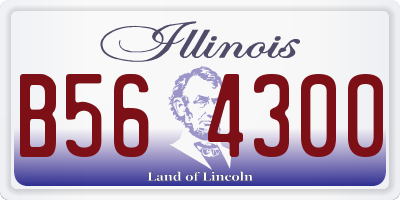 IL license plate B564300