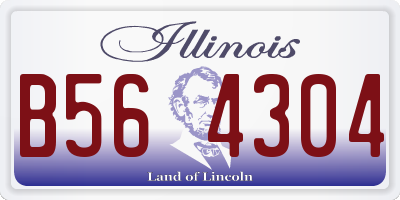 IL license plate B564304