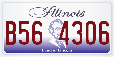IL license plate B564306