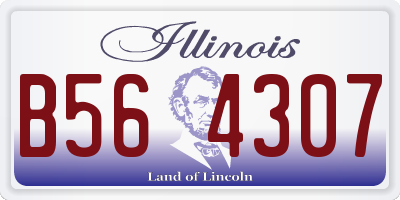 IL license plate B564307