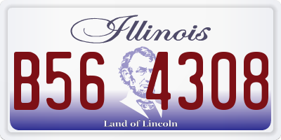 IL license plate B564308