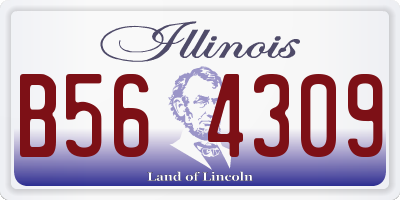 IL license plate B564309