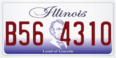 IL license plate B564310