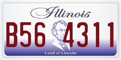 IL license plate B564311