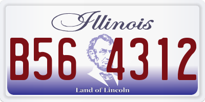 IL license plate B564312