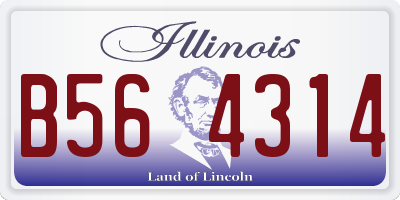 IL license plate B564314
