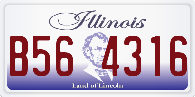 IL license plate B564316