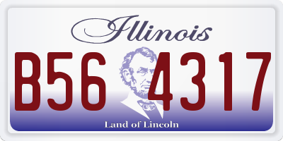 IL license plate B564317