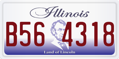 IL license plate B564318