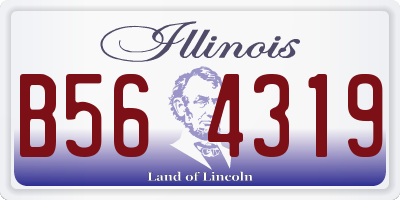 IL license plate B564319