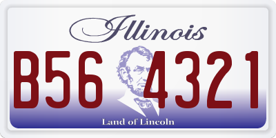 IL license plate B564321