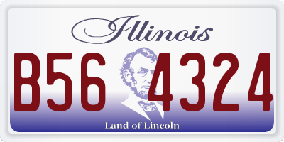 IL license plate B564324