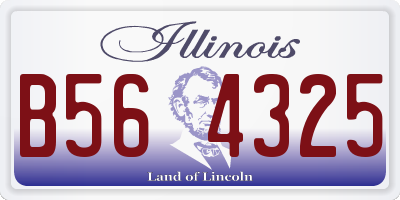 IL license plate B564325