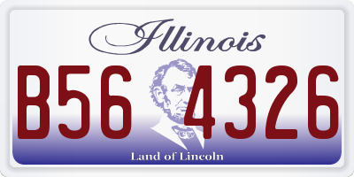 IL license plate B564326