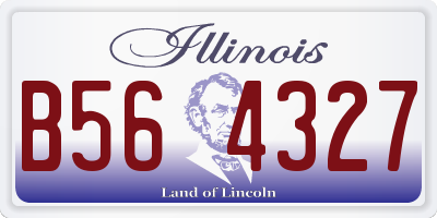 IL license plate B564327