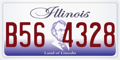 IL license plate B564328