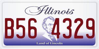 IL license plate B564329