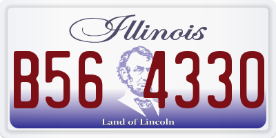 IL license plate B564330