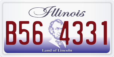 IL license plate B564331