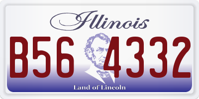 IL license plate B564332