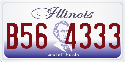 IL license plate B564333