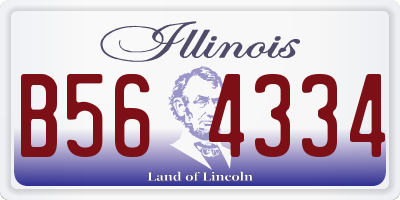 IL license plate B564334