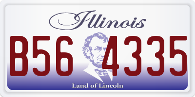 IL license plate B564335