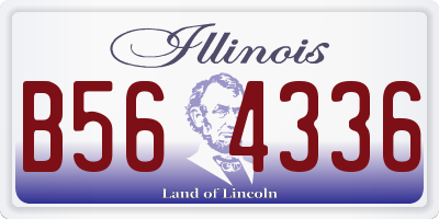 IL license plate B564336