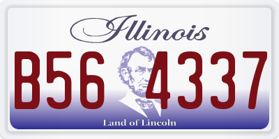 IL license plate B564337