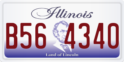 IL license plate B564340