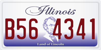 IL license plate B564341