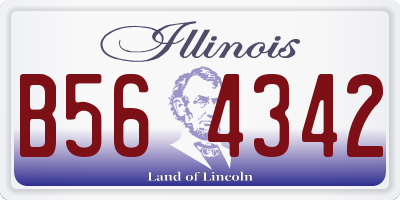 IL license plate B564342