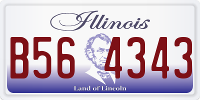 IL license plate B564343