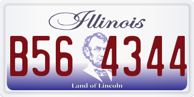 IL license plate B564344