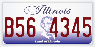 IL license plate B564345