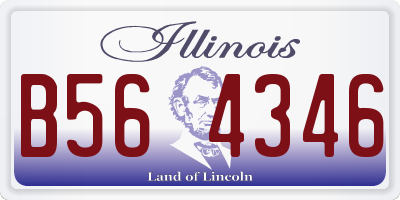 IL license plate B564346