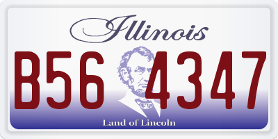 IL license plate B564347