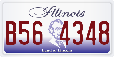 IL license plate B564348