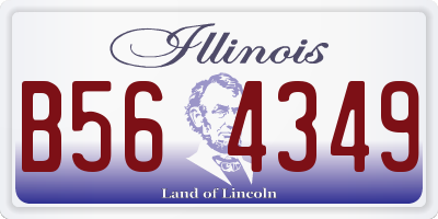 IL license plate B564349