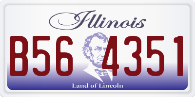 IL license plate B564351