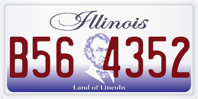 IL license plate B564352