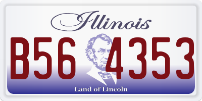 IL license plate B564353