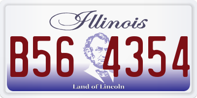 IL license plate B564354