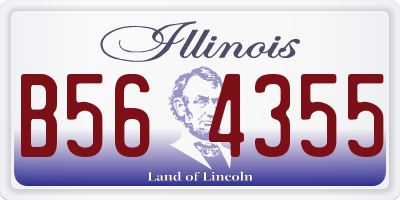 IL license plate B564355