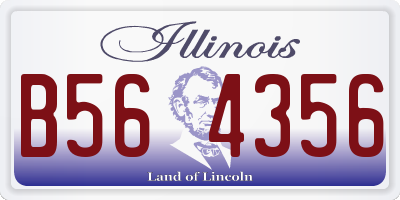 IL license plate B564356